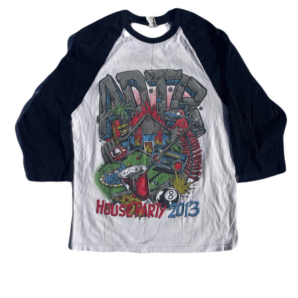 ADTR House Party 2013 Band T Shirt 2010 Band Tshirt 100% Cotton Baseball T small
